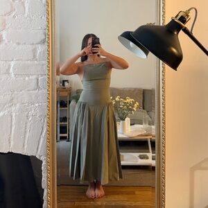 WeWoreWhat Olive Maxi Dress